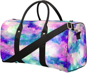 Spectacular Star Travel Duffle Bag Waterproof Foldable Weekender Bags for Women and Men Durable Carry on Overnight Bag with Shoulder Strap Lightweight Sports Gym Tote Bag