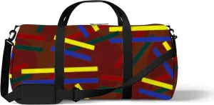 Sports Gym Bag for Women and Men Waterproof Abstract Pattern Colorful Duffel Bag Lightweight Carryon Traveling Boarding Gripsack