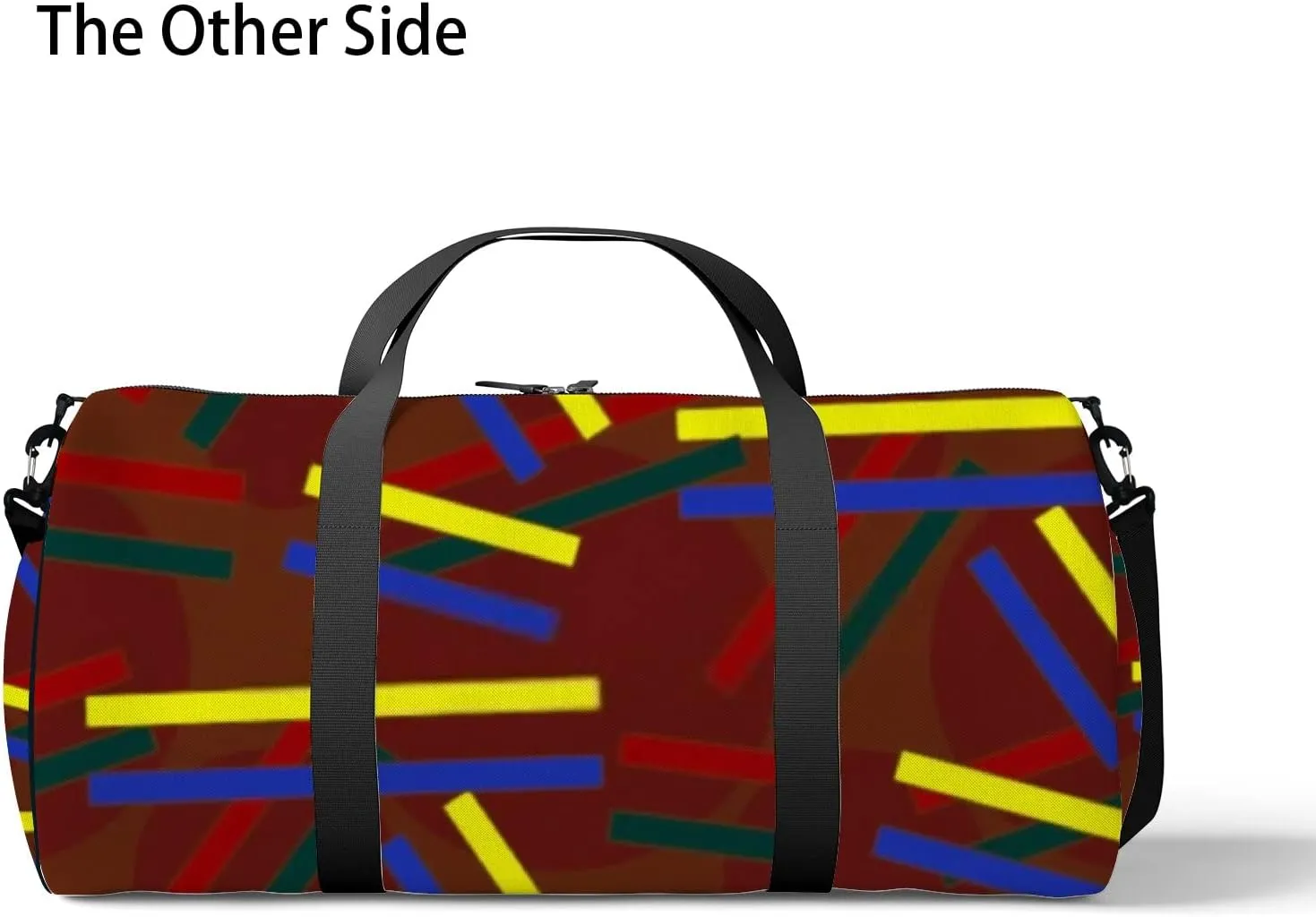 Sports Gym Bag for Women and Men Waterproof Abstract Pattern Colorful Duffel Bag Lightweight Carryon Traveling Boarding Gripsack