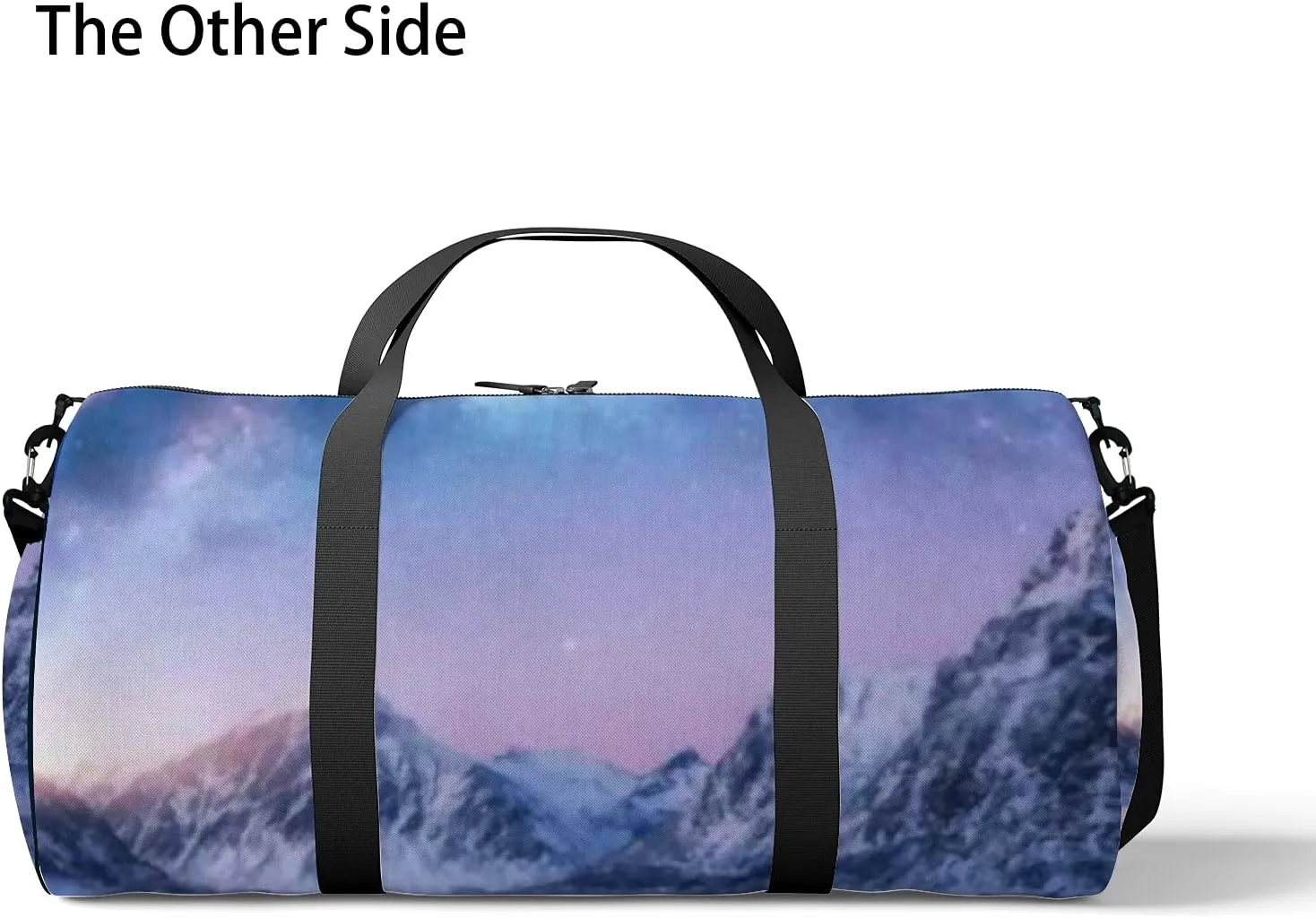 Sports Gym Bag for Women and Men Waterproof Arctic Landscape Blue Starry Sky Milky Way Duffel Bag Lightweight Carryon Traveling Boarding Gripsack