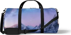 Sports Gym Bag for Women and Men Waterproof Arctic Landscape Blue Starry Sky Milky Way Duffel Bag Lightweight Carryon Traveling Boarding Gripsack