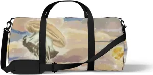 Sports Gym Bag for Women and Men Waterproof Bright Colourful Sky Duffel Bag Lightweight Carryon Traveling Boarding Gripsack
