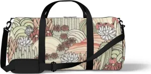 Sports Gym Bag for Women and Men Waterproof Cacti Succulents Vintage Style Colorful Duffel Bag Lightweight Carryon Traveling Boarding Gripsack