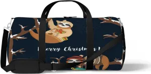 Sports Gym Bag for Women and Men Waterproof Cute Baby Sloths Funny Dressed Duffel Bag Lightweight Carryon Traveling Boarding Gripsack