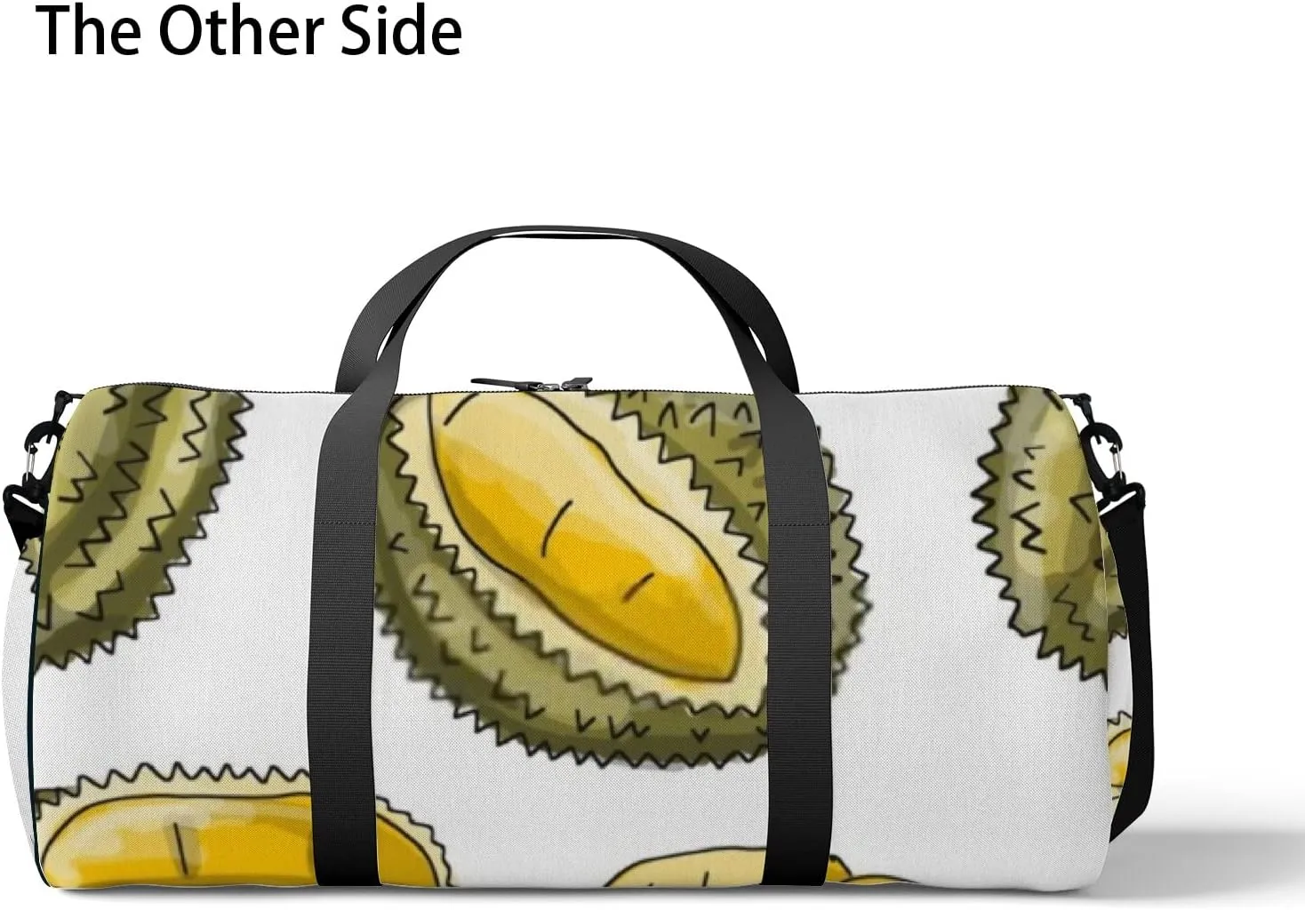 Sports Gym Bag for Women and Men Waterproof Durians Pattern Duffel Bag Lightweight Carryon Traveling Boarding Gripsack