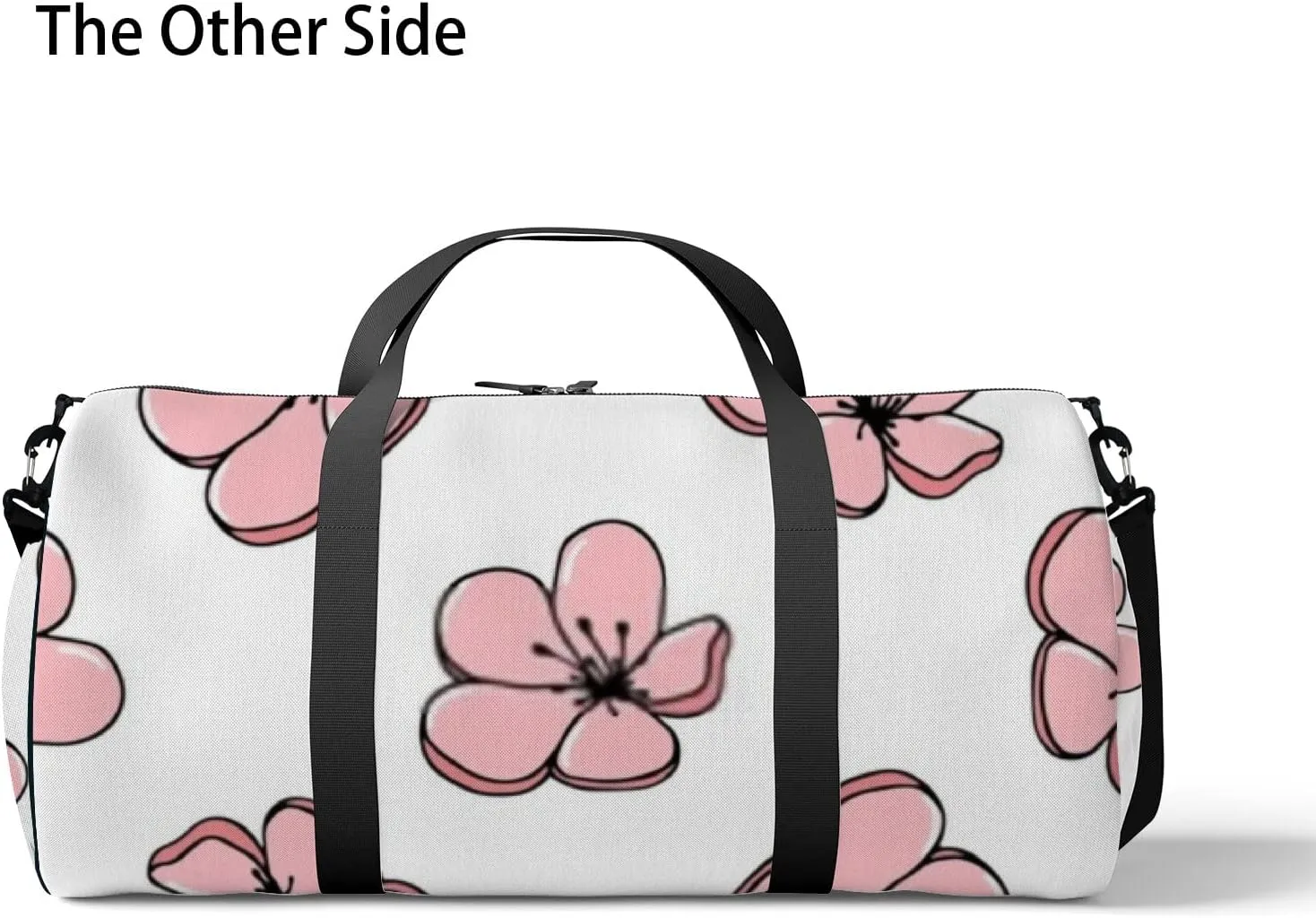 Sports Gym Bag for Women and Men Waterproof Floral Pattern Pastel Colors Duffel Bag Lightweight Carryon Traveling Boarding Gripsack