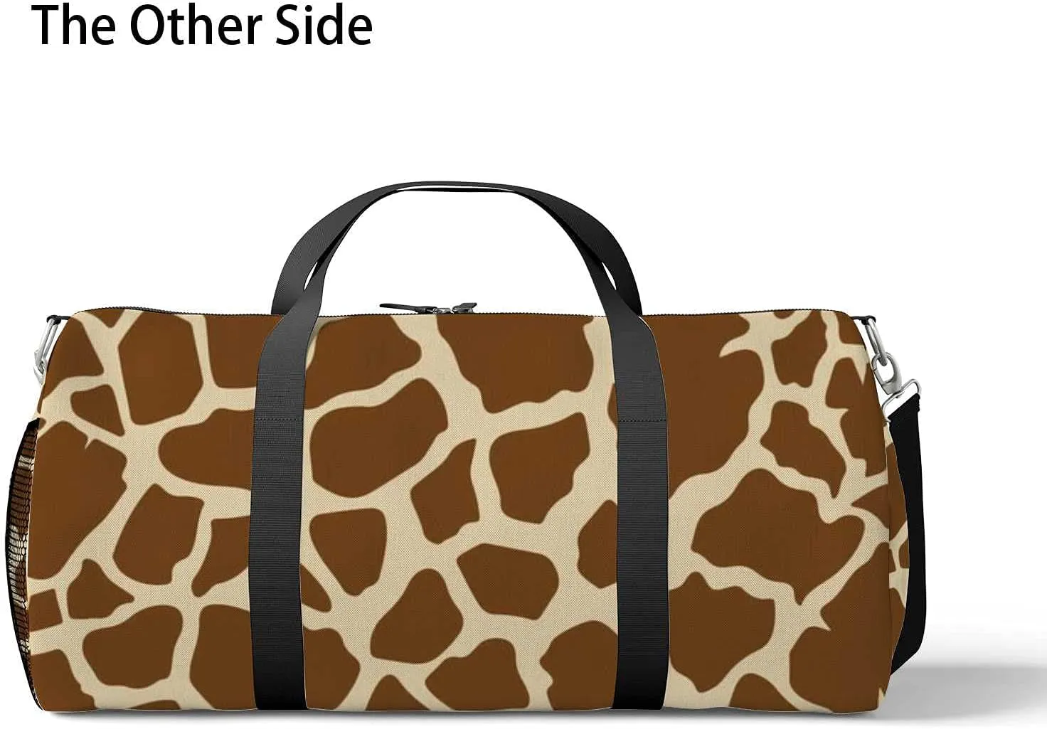 Sports Gym Bag for Women and Men Waterproof Giraffe Skin Egg Color Stripe Duffel Bag Lightweight Carryon Traveling Boarding Gripsack