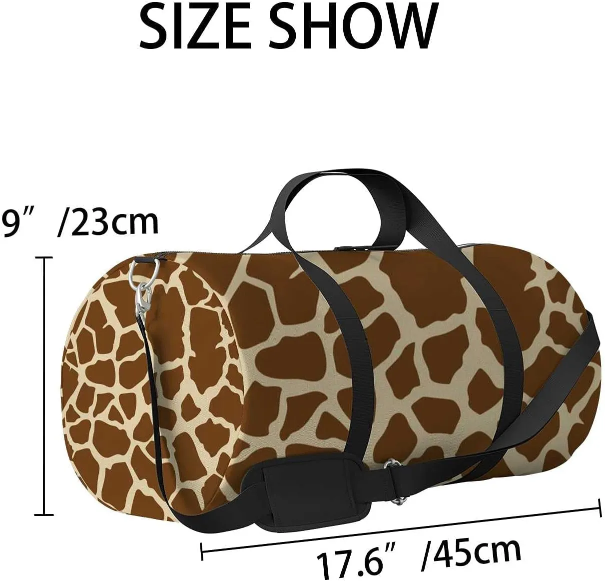Sports Gym Bag for Women and Men Waterproof Giraffe Skin Egg Color Stripe Duffel Bag Lightweight Carryon Traveling Boarding Gripsack
