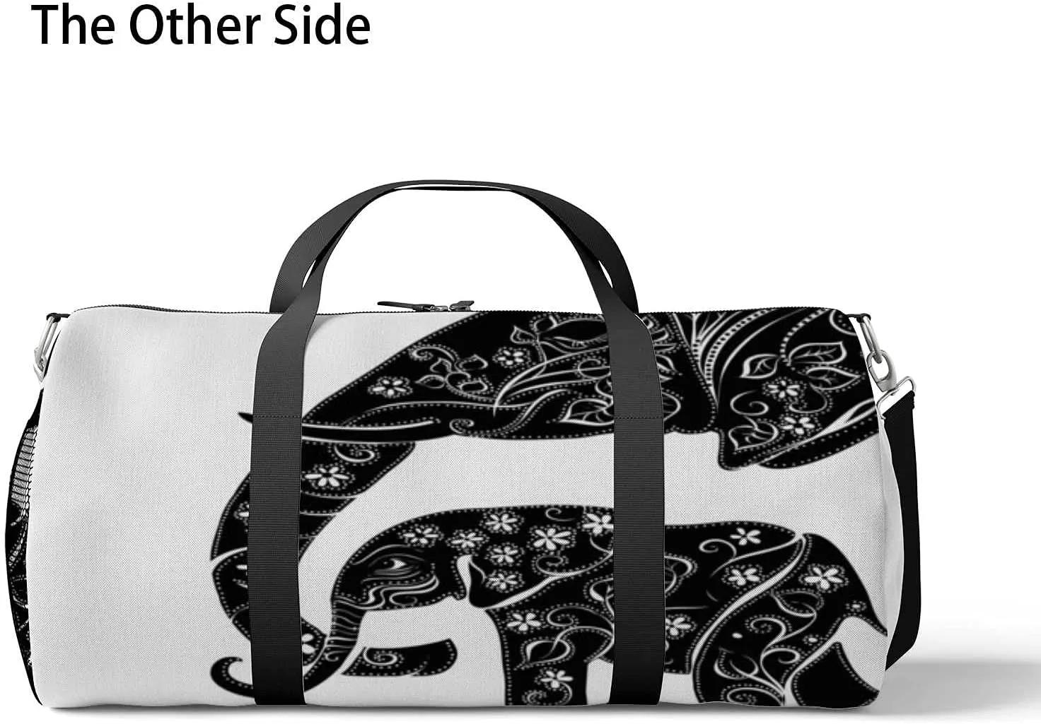 Sports Gym Bag for Women and Men Waterproof Illustration Animal Elephant- Duffel Bag Lightweight Carryon Traveling Boarding Gripsack
