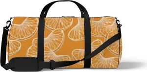 Sports Gym Bag for Women and Men Waterproof Juicy Tangerine Orange Duffel Bag Lightweight Carryon Traveling Boarding Gripsack