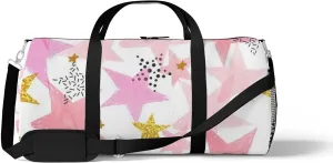 Sports Gym Bag for Women and Men Waterproof Stars Pattern Background Watercolor Duffel Bag Lightweight Carryon Traveling Boarding Gripsack