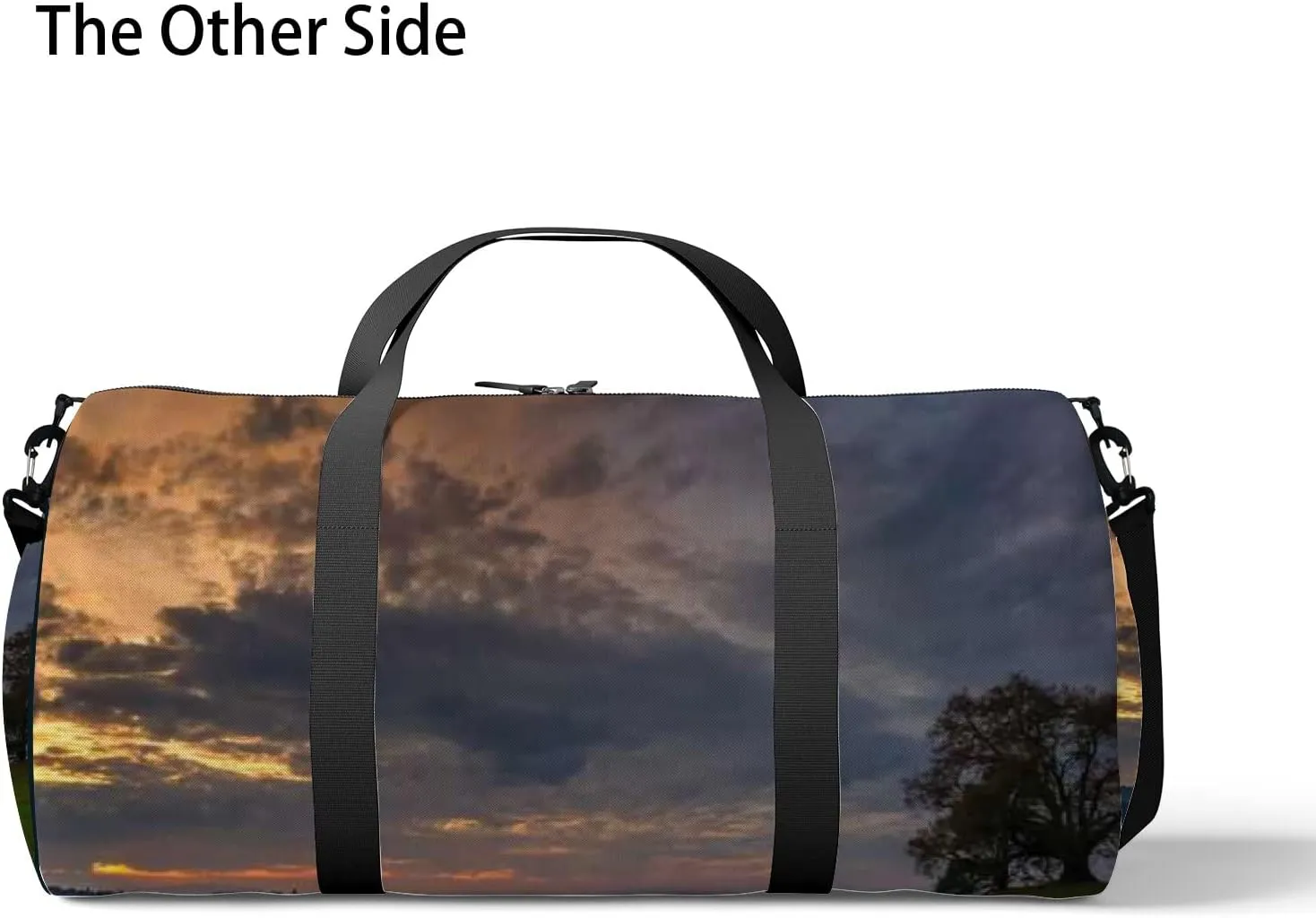 Sports Gym Bag for Women and Men Waterproof Sunset Landscape Duffel Bag Lightweight Carryon Traveling Boarding Gripsack