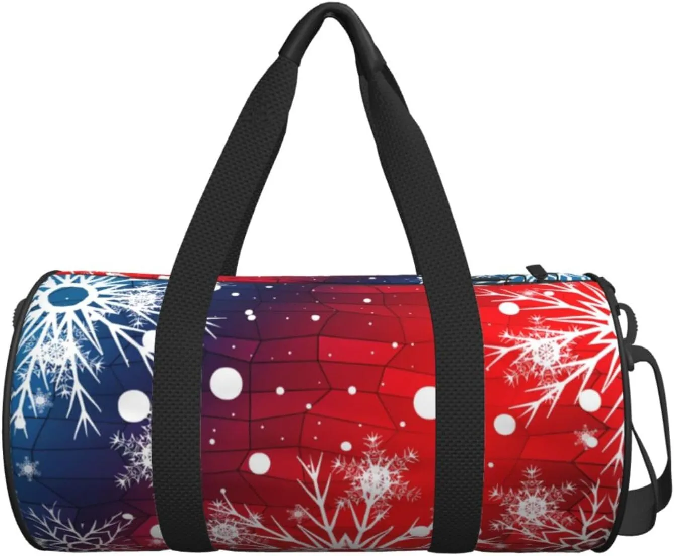 Sports Gym Duffle Bag Christmas Snow Foldable Lightweight Travel Bag