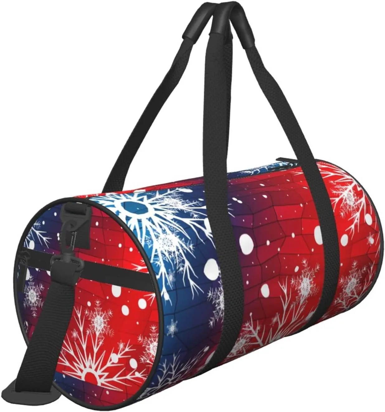 Sports Gym Duffle Bag Christmas Snow Foldable Lightweight Travel Bag
