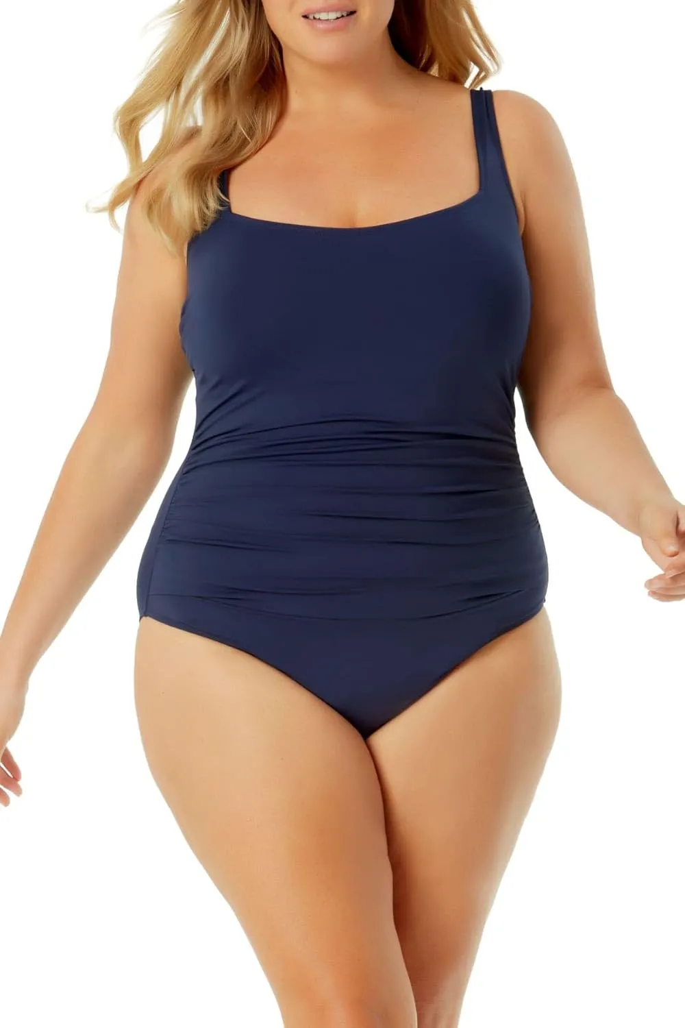 Square Neck Shirred One Piece