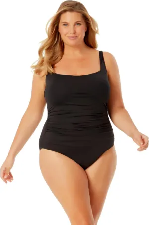 Square Neck Shirred One Piece