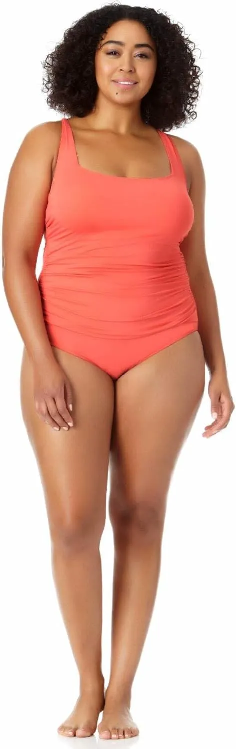 Square Neck Shirred One Piece