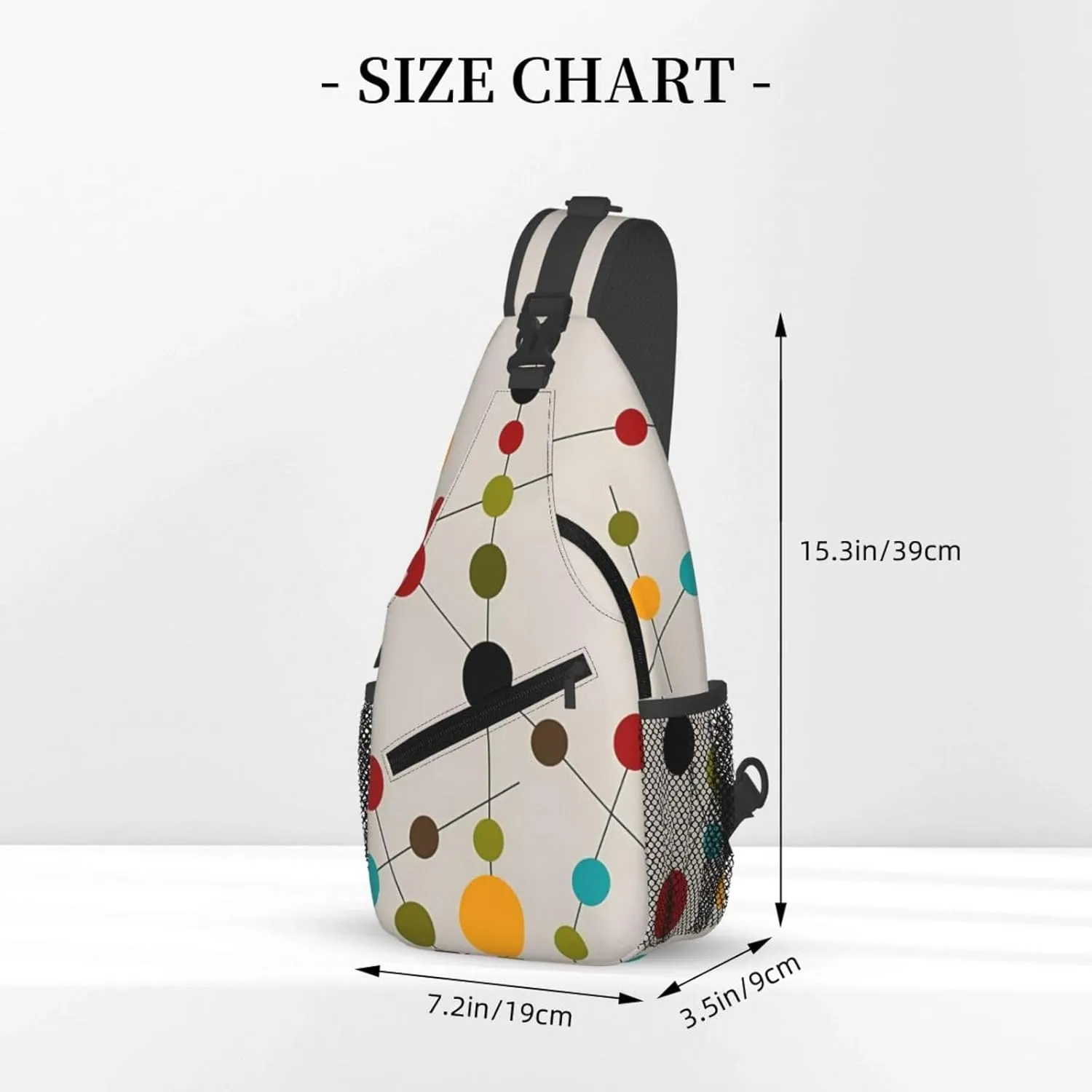 Sticks And Bubbles Chest Sling Bag Crossbody Shoulder Backpack Bag Gym Cycling Travel Hiking Daypack Cross Bag