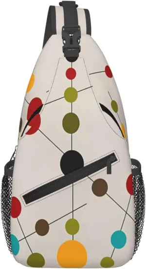 Sticks And Bubbles Chest Sling Bag Crossbody Shoulder Backpack Bag Gym Cycling Travel Hiking Daypack Cross Bag