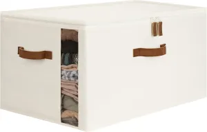 StorageWorks 90L Comforter Storage Bag with Dual Zipper and Handles, Closet Organizers and Storage for Quilt, Sheet, Bedding, Sweater, Clothes
