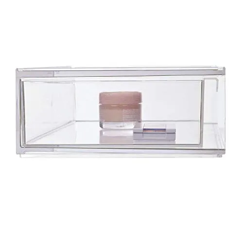 STORi Audrey Stackable Cosmetic Organizer Drawer 12" Wide | Clear