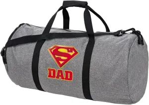 Superman Super Dad Shield Logo Lightweight Duffel Bag for Sports and Gym Packable for Travel