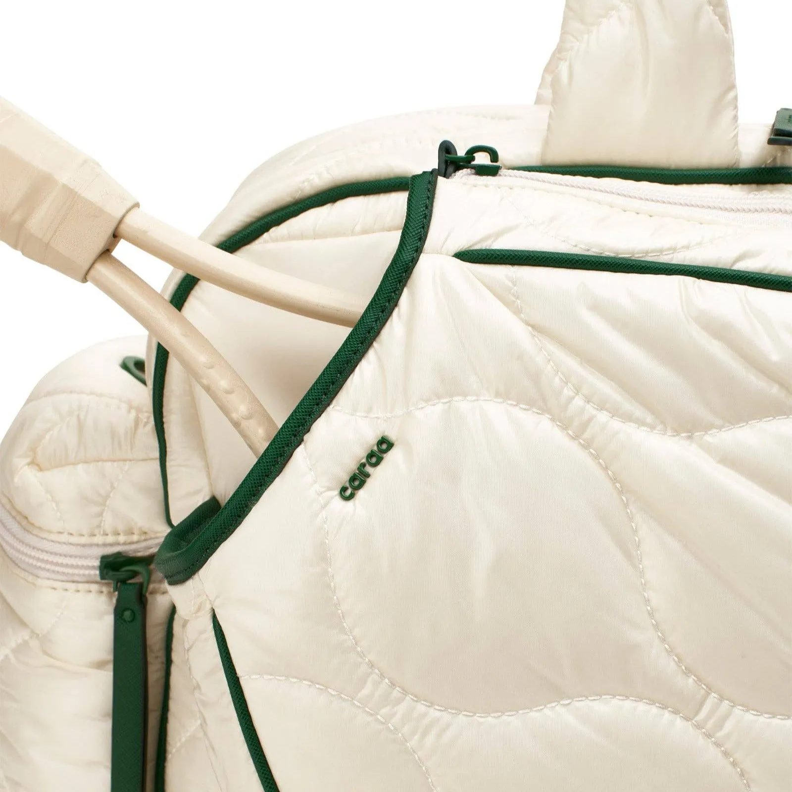 Tennis Quilted Duffel in Ivory