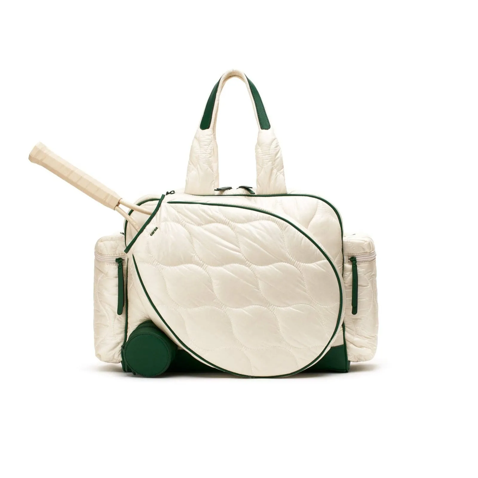 Tennis Quilted Duffel in Ivory