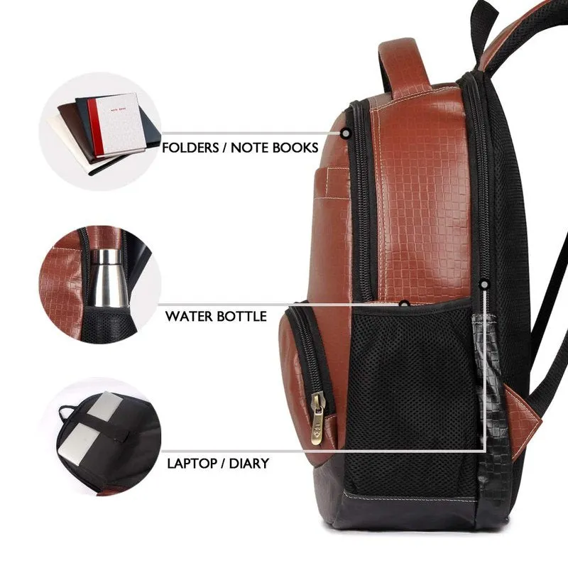 THE CLOWNFISH Fusion Series 25 litres Laptop Backpack for 14 Inch Laptops (Cinnamon)