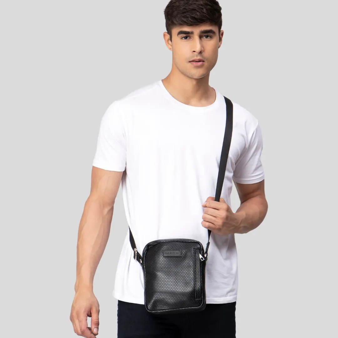 The Ultimate Travel Sling Bag  (Black Checkered)