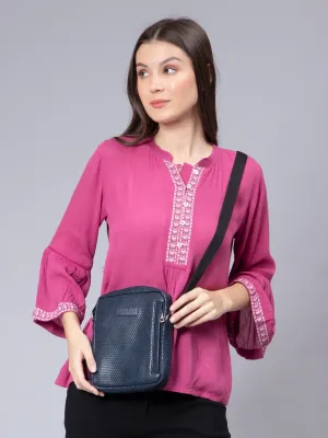 The Ultimate Travel Sling Bag  (Blue Checkered)