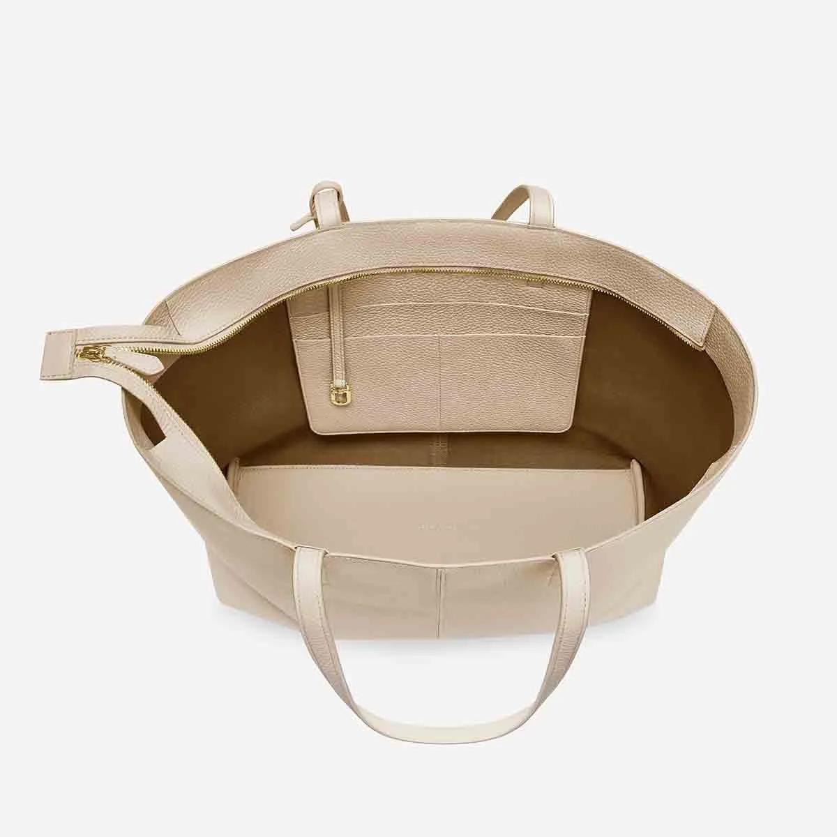 The Zipped Soft Tote - Saharan Nude