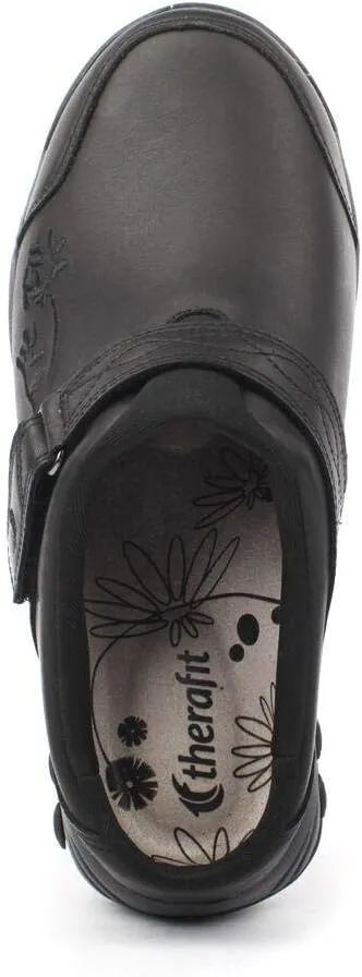 Therafit Austin Women's Leather Clog Slip On for Plantar Fasciitis/Foot Pain