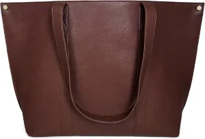 THIRTY-ONE Gifts Signature Tote Bag with Pockets, Faux Leather Tote-Bag Purse with Removable Pouch