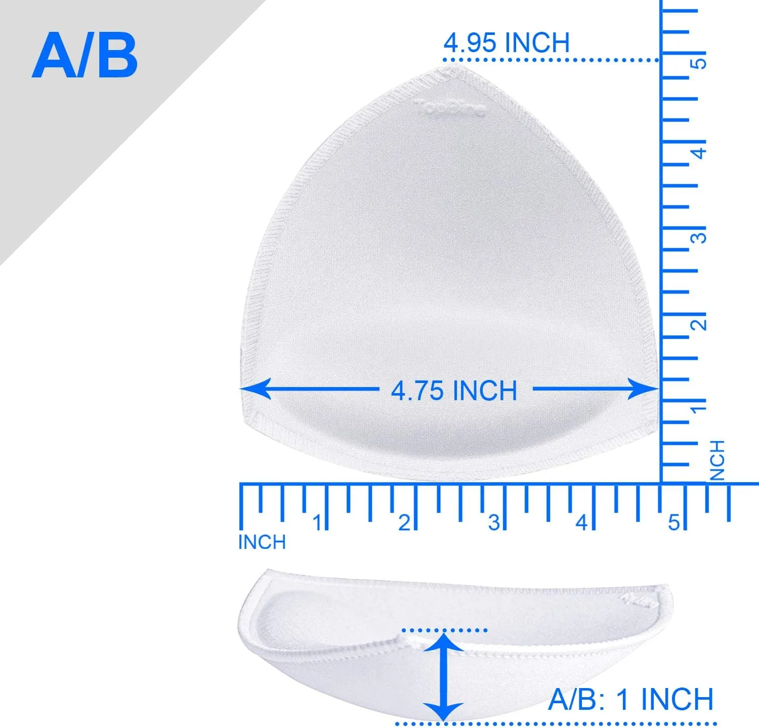 TopBine Bra Pads Inserts Women's Sports Cups Removable Bra Replacement Insert for Bikini Swimsuit