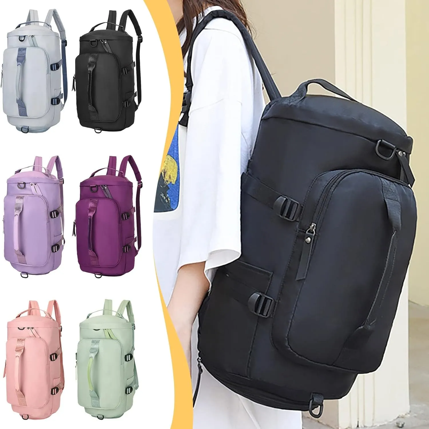 Tote Bag For Women Light Foldable Unisex Sport Backpack Handbags Day pack Weekend Travel Fitness Duffle Bag Overnight Bags K