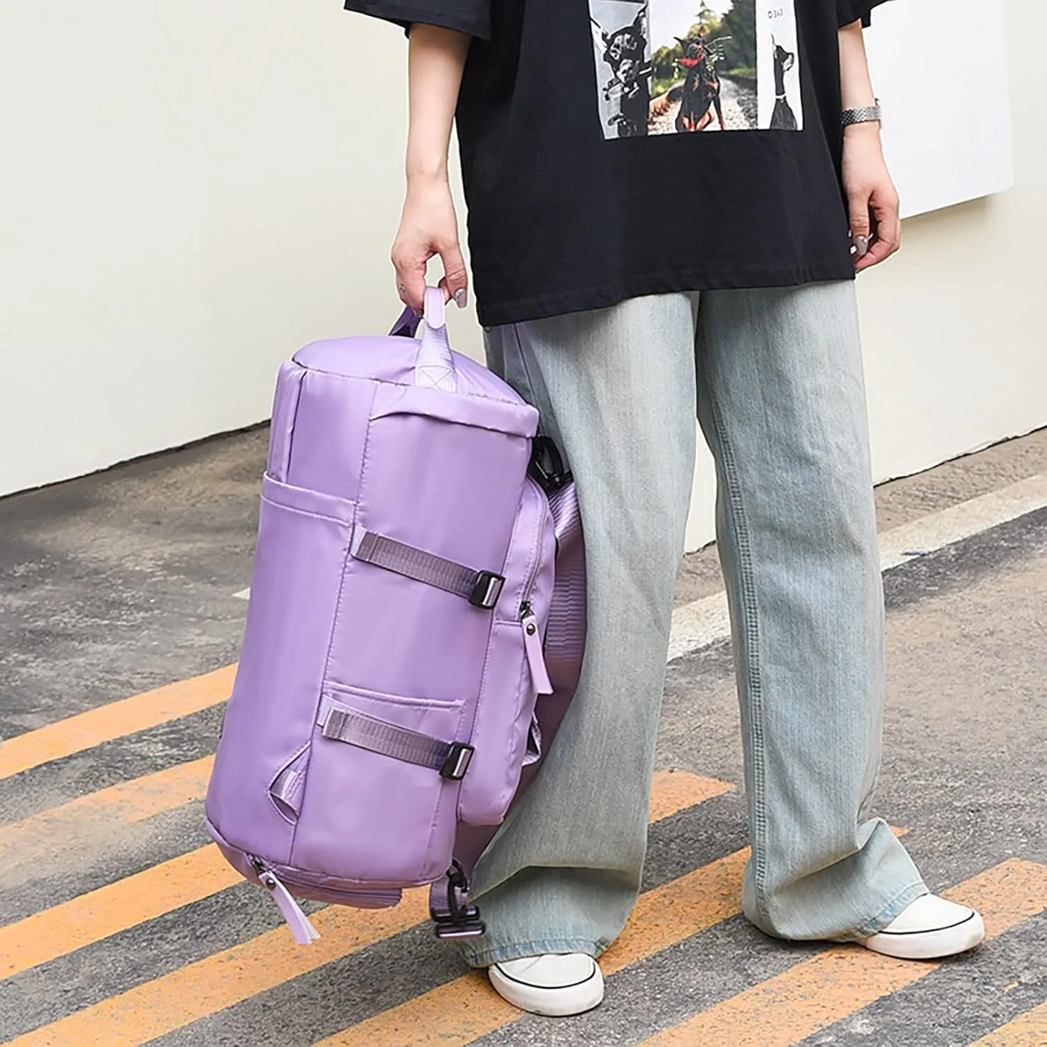 Tote Bag For Women Light Foldable Unisex Sport Backpack Handbags Day pack Weekend Travel Fitness Duffle Bag Overnight Bags K