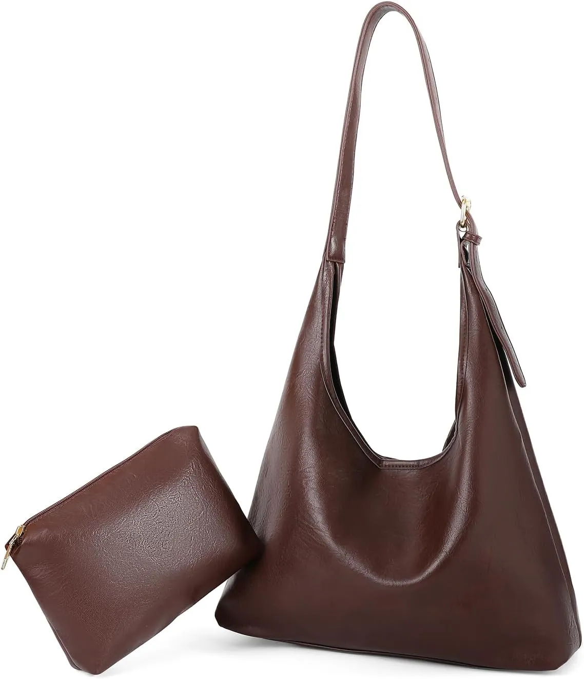 Tote Bag for Women Vegan Leather Shoulder Bag Large Retro Handbags Two-piece Soft Purse Work Travel 2024