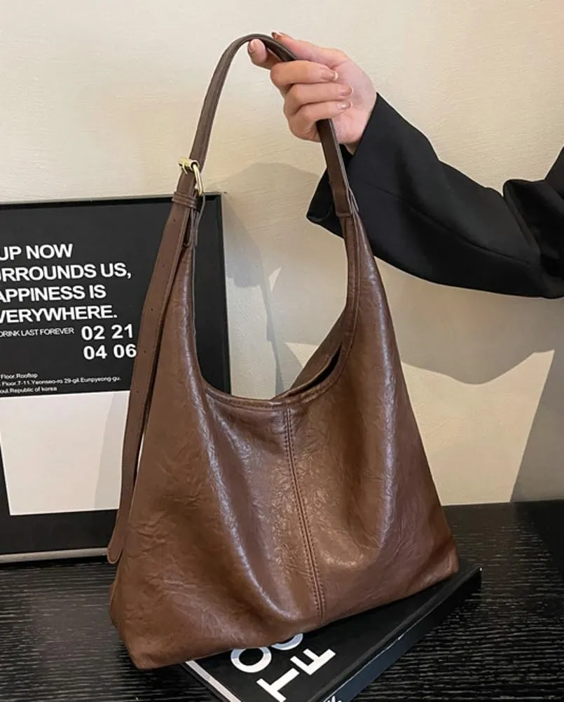Tote Bag for Women Vegan Leather Shoulder Bag Large Retro Handbags Two-piece Soft Purse Work Travel 2024