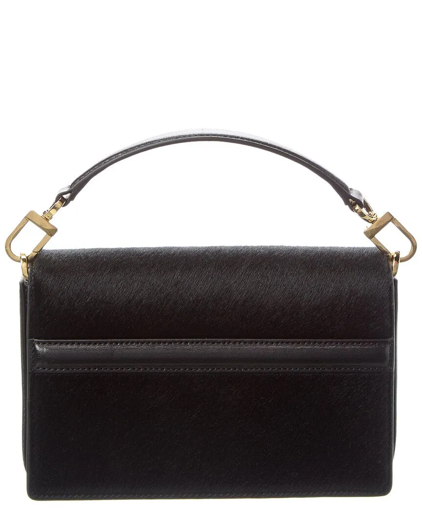 TOTEME T Flap Mini Haircalf & Leather Shoulder Bag