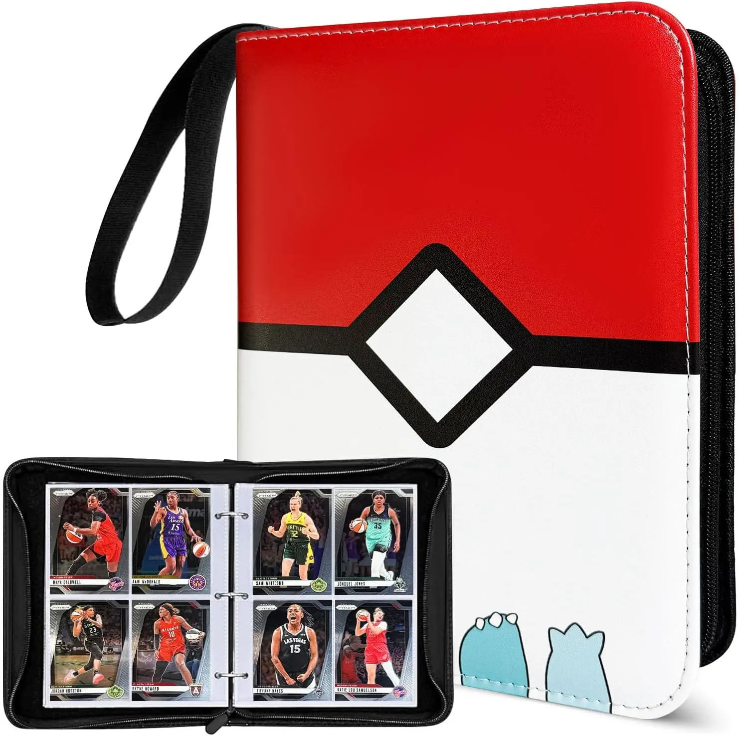 Trading Card Binder 4 Pocket, 400 Pockets Card Holder with 50 Removable Sleeves ，Card Folder for MTG, TCG, Game Cards & Sports Cards