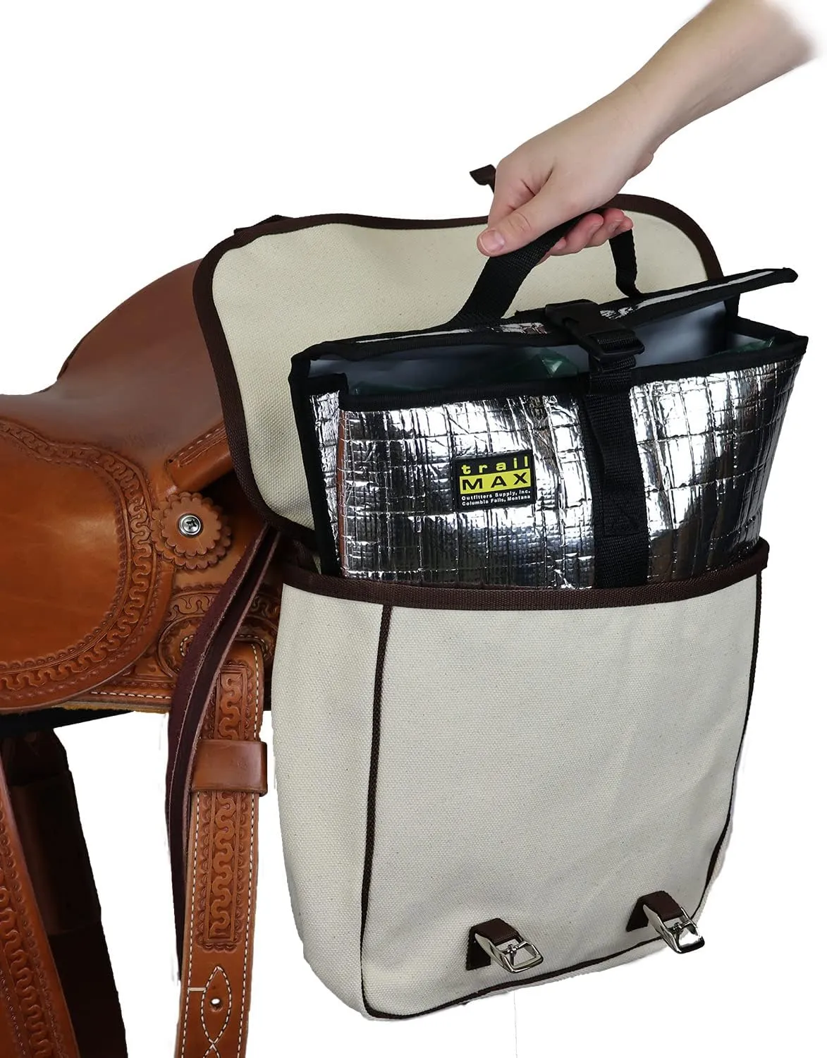 TrailMax Grab-and-Go Horse Saddle Bag Inserts, Removable Saddlebag Liners, Pair