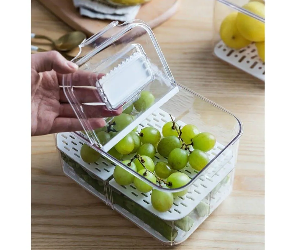 Transparent Plastic Refrigerator Storage Box