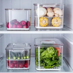 Transparent Plastic Refrigerator Storage Box
