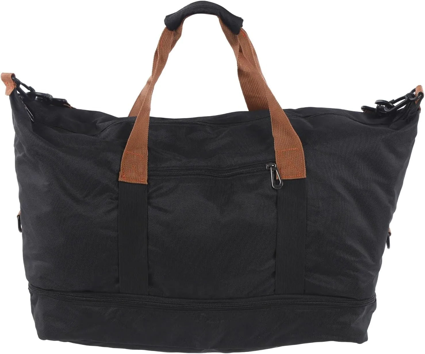 Travel Duffel Bag Dry Wet Separated Sports Gym Bag Shoulder Weekender Overnight Bag Large Capacity for Men Women Oxford Cloth Lightweight Multi Purpose Design for Travel Gym (Black)