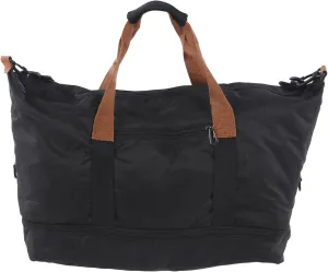 Travel Duffel Bag Dry Wet Separated Sports Gym Bag Shoulder Weekender Overnight Bag Large Capacity for Men Women Oxford Cloth Lightweight Multi Purpose Design for Travel Gym (Black)