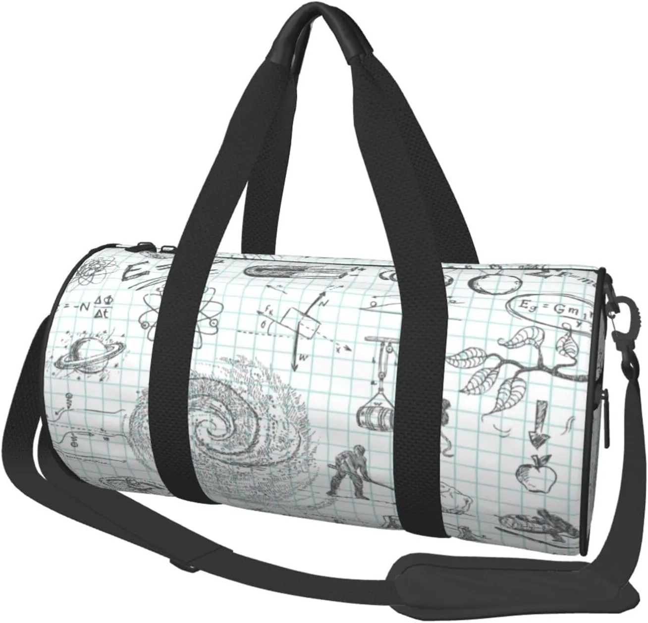 Travel Duffle Bag for Men Women, Formula Mathematics Physics Science Duffle Bags for Sport Gym Overnight Luggage