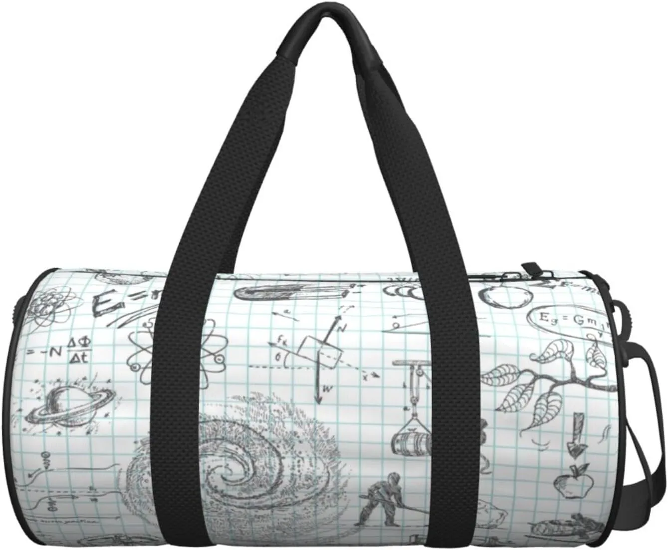 Travel Duffle Bag for Men Women, Formula Mathematics Physics Science Duffle Bags for Sport Gym Overnight Luggage