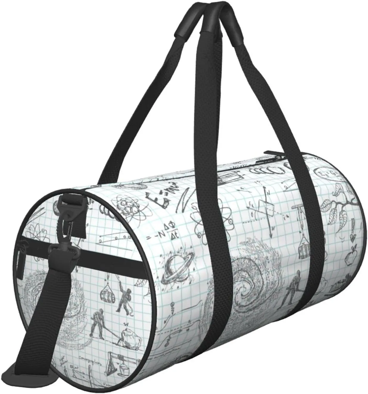 Travel Duffle Bag for Men Women, Formula Mathematics Physics Science Duffle Bags for Sport Gym Overnight Luggage
