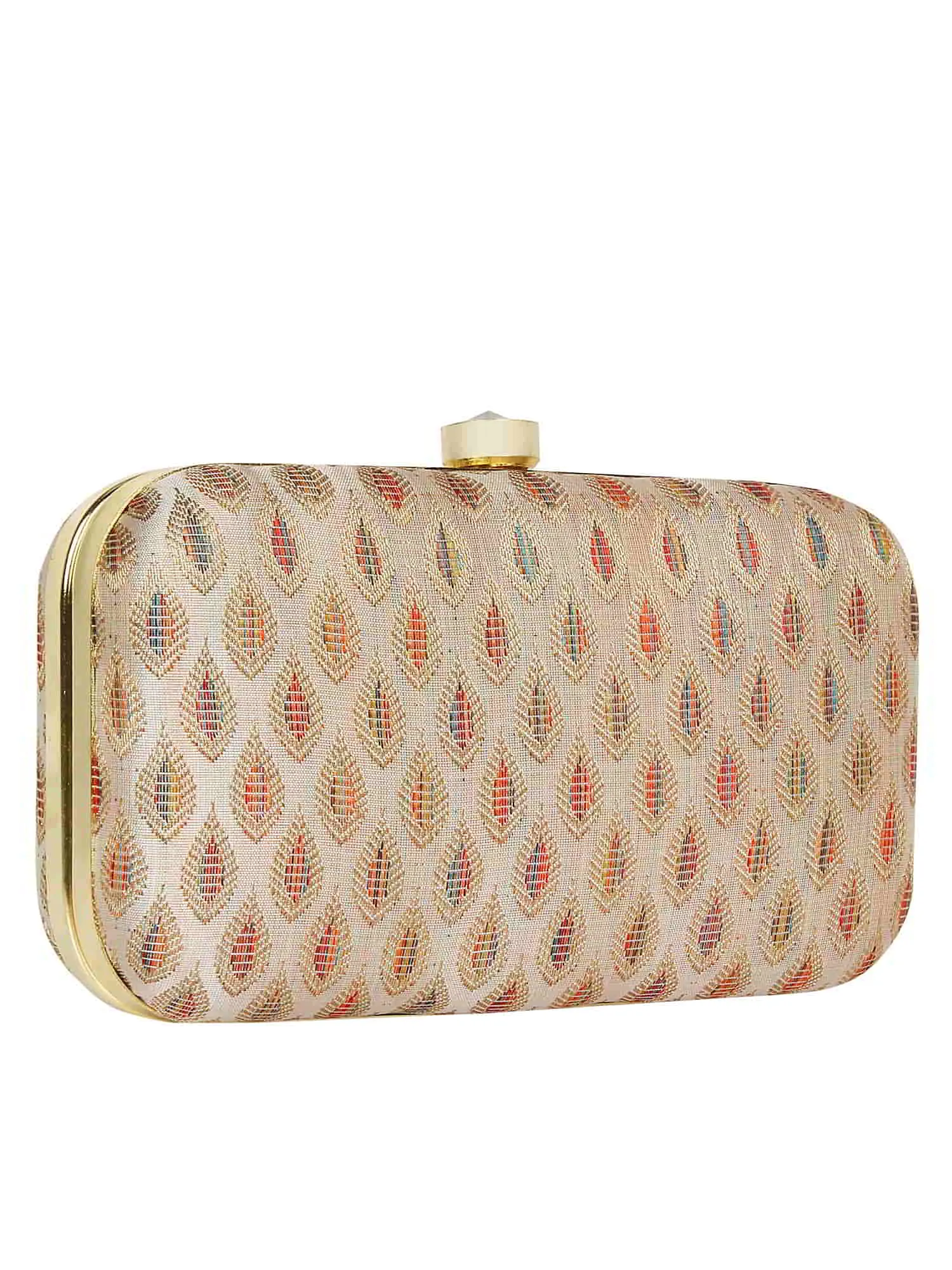 Tulle Printed Silk Clutch